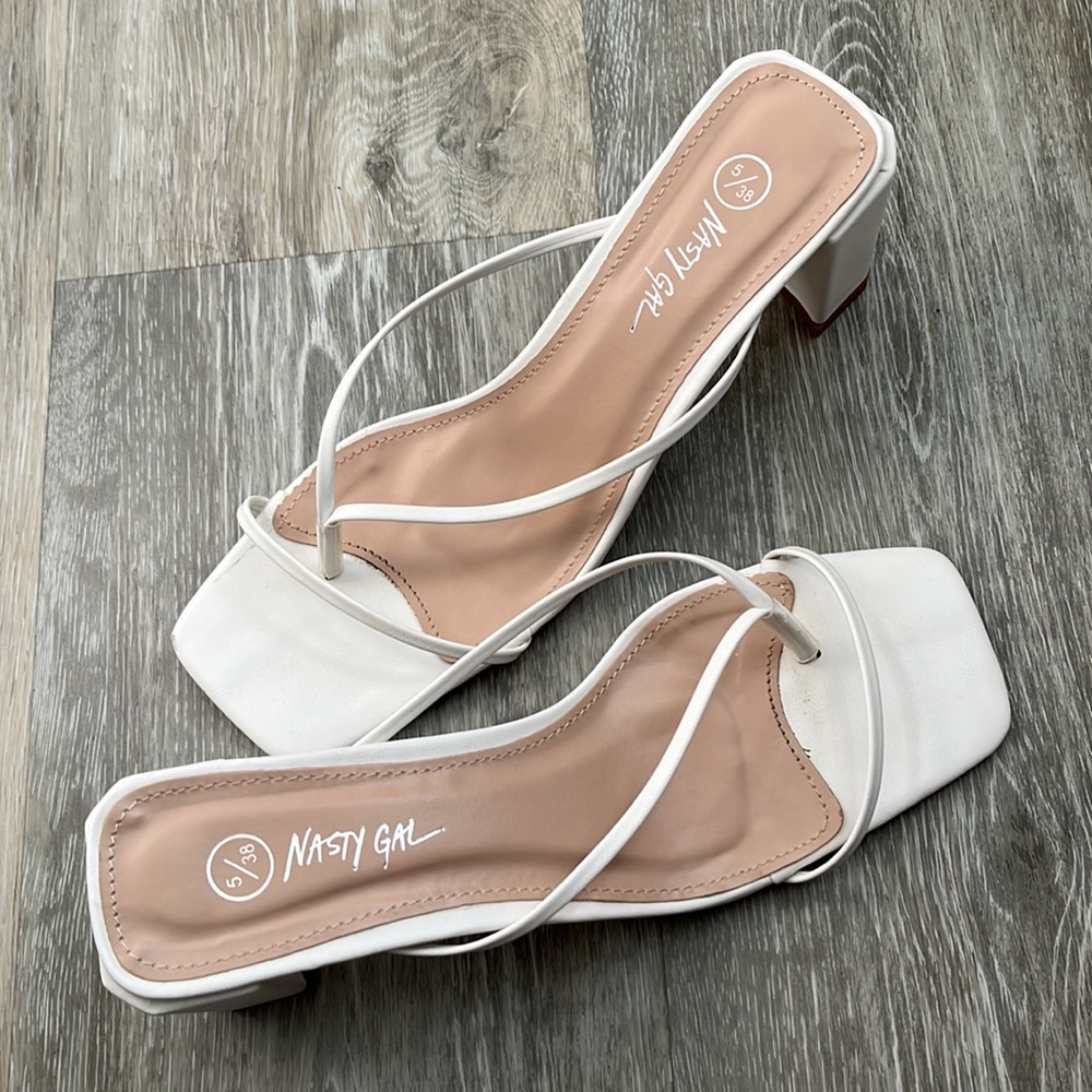 Strappy Block Heeled Mules